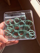 Load image into Gallery viewer, 17.7mm 7 1/2 100% natural type A icy watery green/blue/gray/black Guatemala jadeite jade band ring group PB302
