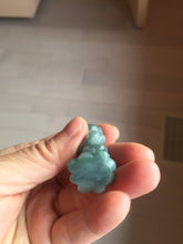 Load image into Gallery viewer, 100% Natural green/blue/gray/black Guatemala jadeite Jade little monkey with ingot desk decor/worry stone PF8
