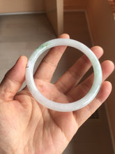 Load image into Gallery viewer, 60.4mm Certified Type A 100% Natural light green white purple round cut jadeite Jade bangle B259-3206

