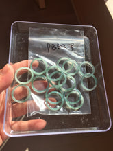 Load image into Gallery viewer, 17.7mm 7 1/2 100% natural type A icy watery green/blue/gray/black Guatemala jadeite jade band ring group PB302
