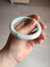 Load image into Gallery viewer, 54.5mm Certified 100% natural Type A sunny green/white jadeite jade bangle BM31-0361
