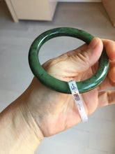 Load image into Gallery viewer, 56.6mm certified 100% Natural dark green/black nephrite (碧玉)  bangle HT168-5-3870
