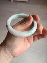 Load image into Gallery viewer, 54.5mm Certified 100% natural Type A sunny green/white jadeite jade bangle BM31-0361
