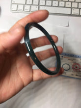 Load image into Gallery viewer, 60.3mm Type A 100% Natural icy black(冰乌鸡) blue gray Guatemala Slim Round Cut Jadeite Bangle PJ154-1358
