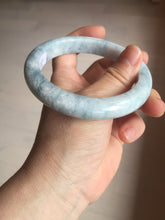 Load image into Gallery viewer, 62.8mm Certificated Type A 100% Natural White blue Jadeite Jade bangle AA118-8435
