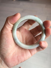Load image into Gallery viewer, 54.5mm Certified 100% natural Type A sunny green/white jadeite jade bangle BM31-0361
