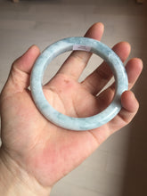 Load image into Gallery viewer, 62.8mm Certificated Type A 100% Natural White blue Jadeite Jade bangle AA118-8435
