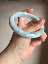Load image into Gallery viewer, 62.8mm Certificated Type A 100% Natural White blue Jadeite Jade bangle AA118-8435
