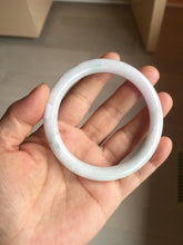 Load image into Gallery viewer, 59.2mm Certified Type A 100% Natural light green white purple round cut jadeite Jade bangle PB258-3208
