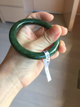 Load image into Gallery viewer, 54.9mm certified 100% Natural dark green/black nephrite (碧玉)  bangle HT168-1-3845
