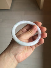 Load image into Gallery viewer, 59.2mm Certified Type A 100% Natural light green white purple round cut jadeite Jade bangle PB258-3208
