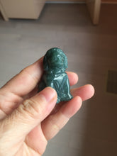 Load image into Gallery viewer, 100% Natural green/blue/gray/black Guatemala jadeite Jade doggy desk decor/worry stone PF6
