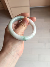 Load image into Gallery viewer, 54.5mm Certified 100% natural Type A sunny green/white jadeite jade bangle BM31-0361
