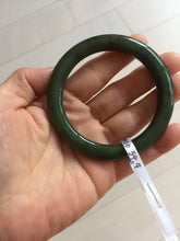 Load image into Gallery viewer, 54.9mm certified 100% Natural dark green/black nephrite (碧玉)  bangle HT168-2-3910
