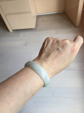 Load image into Gallery viewer, 51.6mm Certified Type A 100% Natural sunny green light green white thin Jadeite Jade bangle BS120-1581
