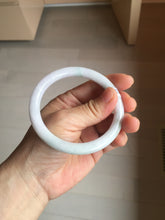 Load image into Gallery viewer, 59.2mm Certified Type A 100% Natural light green white purple round cut jadeite Jade bangle PB258-3208
