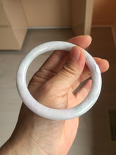 Load image into Gallery viewer, 59.2mm Certified Type A 100% Natural light green white purple round cut jadeite Jade bangle PB258-3208
