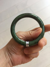 Load image into Gallery viewer, 54.9mm certified 100% Natural dark green/black nephrite (碧玉)  bangle HT168-2-3910
