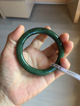 Load image into Gallery viewer, 54.9mm certified 100% Natural dark green/black nephrite (碧玉)  bangle HT168-2-3910

