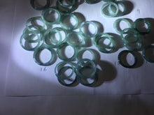 Load image into Gallery viewer, 16.9mm Size 6 1/2 100% natural type A dark green blue black gray Guatemala jadeite band ring group PE12
