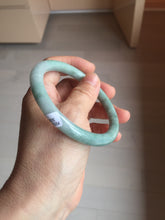 Load image into Gallery viewer, 59.5mm Certified Type A 100% Natural light green round cut jadeite Jade bangle PB257-3256
