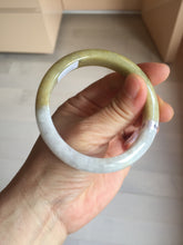 Load image into Gallery viewer, 56.4mm 100% natural light yellow purple white jadeite jade bangle BS122
