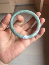 Load image into Gallery viewer, 59.5mm Certified Type A 100% Natural light green round cut jadeite Jade bangle PB257-3256
