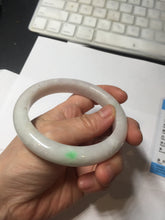 Load image into Gallery viewer, 61.5mm Type A 100% Natural sunny green/light white/purple Jadeite Jade bangle BH124-8036
