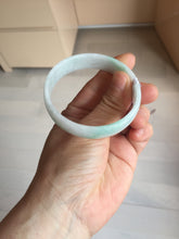 Load image into Gallery viewer, 53.4mm Certified Type A 100% Natural sunny green white thin jadeite Jade bangle AT36-0759
