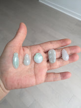 Load image into Gallery viewer, 100% natural type A icy watery sunny green/purple/clear small Jadeite Jade pendant group BL47

