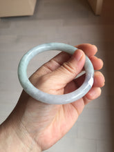 Load image into Gallery viewer, 59mm Certified Type A 100% Natural light green white purple round cut jadeite Jade bangle PB256-3232
