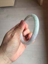 Load image into Gallery viewer, 59mm Certified Type A 100% Natural light green white purple round cut jadeite Jade bangle PB256-3232
