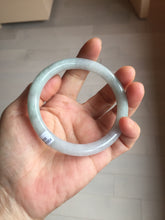 Load image into Gallery viewer, 59mm Certified Type A 100% Natural light green white purple round cut jadeite Jade bangle PB256-3232
