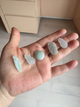 Load image into Gallery viewer, 100% natural type A icy watery sunny green/purple/clear small Jadeite Jade pendant group BL47
