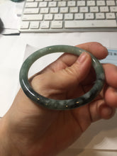 Load image into Gallery viewer, 56mm Certified Type A 100% Natural watermelon rind &amp; Smoky Black-Gray(WuJi) Jadeite round cut Jadeite bangle AZ181-0513
