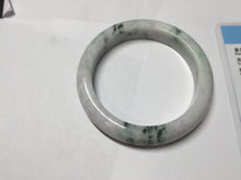 Load image into Gallery viewer, 57.7mm certified 100% natural green/purple/brown(Fu Lu SHOU) with green floating flowers jadeite jade bangle PD141-6311
