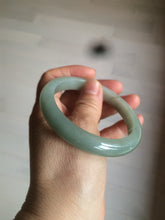 Load image into Gallery viewer, 57.4mm 100% natural Type A icy oily dark green/gray jadeite jade bangle AX59-0336
