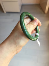 Load image into Gallery viewer, 54.9mm certified 100% Natural dark green/black nephrite (碧玉)  bangle HT168-4-3887
