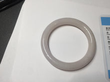 Load image into Gallery viewer, 52.5mm Type A 100% Natural light pink/purple round cut Jadeite Jade bangle BH126-8037
