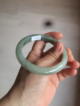 Load image into Gallery viewer, 57.4mm 100% natural Type A icy oily dark green/gray jadeite jade bangle AX59-0336

