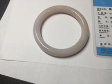 Load image into Gallery viewer, 52.5mm Type A 100% Natural light pink/purple round cut Jadeite Jade bangle BH126-8037
