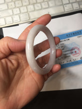 Load image into Gallery viewer, 52.5mm Type A 100% Natural light pink/purple round cut Jadeite Jade bangle BH126-8037
