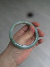 Load image into Gallery viewer, 57.4mm 100% natural Type A icy oily dark green/gray jadeite jade bangle AX59-0336
