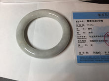 Load image into Gallery viewer, 58mm Certified Type A 100% Natural white chubby round cut Jadeite Jade bangle AX124-4586
