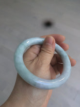 Load image into Gallery viewer, 56.5 mm certificated Type A 100% Natural light green/purple round cut Jadeite Jade bangle S65-4066
