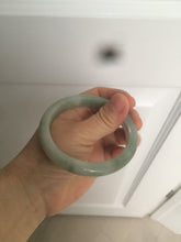Load image into Gallery viewer, 57.4mm 100% natural Type A icy oily dark green/gray jadeite jade bangle AX59-0336
