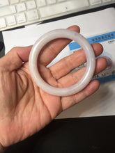 Load image into Gallery viewer, 52.5mm Type A 100% Natural light pink/purple round cut Jadeite Jade bangle BH126-8037
