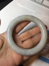 Load image into Gallery viewer, 58mm Certified Type A 100% Natural white chubby round cut Jadeite Jade bangle AX124-4586
