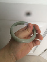 Load image into Gallery viewer, 57.4mm 100% natural Type A icy oily dark green/gray jadeite jade bangle AX59-0336
