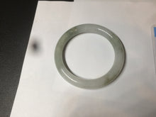 Load image into Gallery viewer, 56mm certified 100% natural type A light green/white chubby round cut jadeite jade bangle AK66-3498
